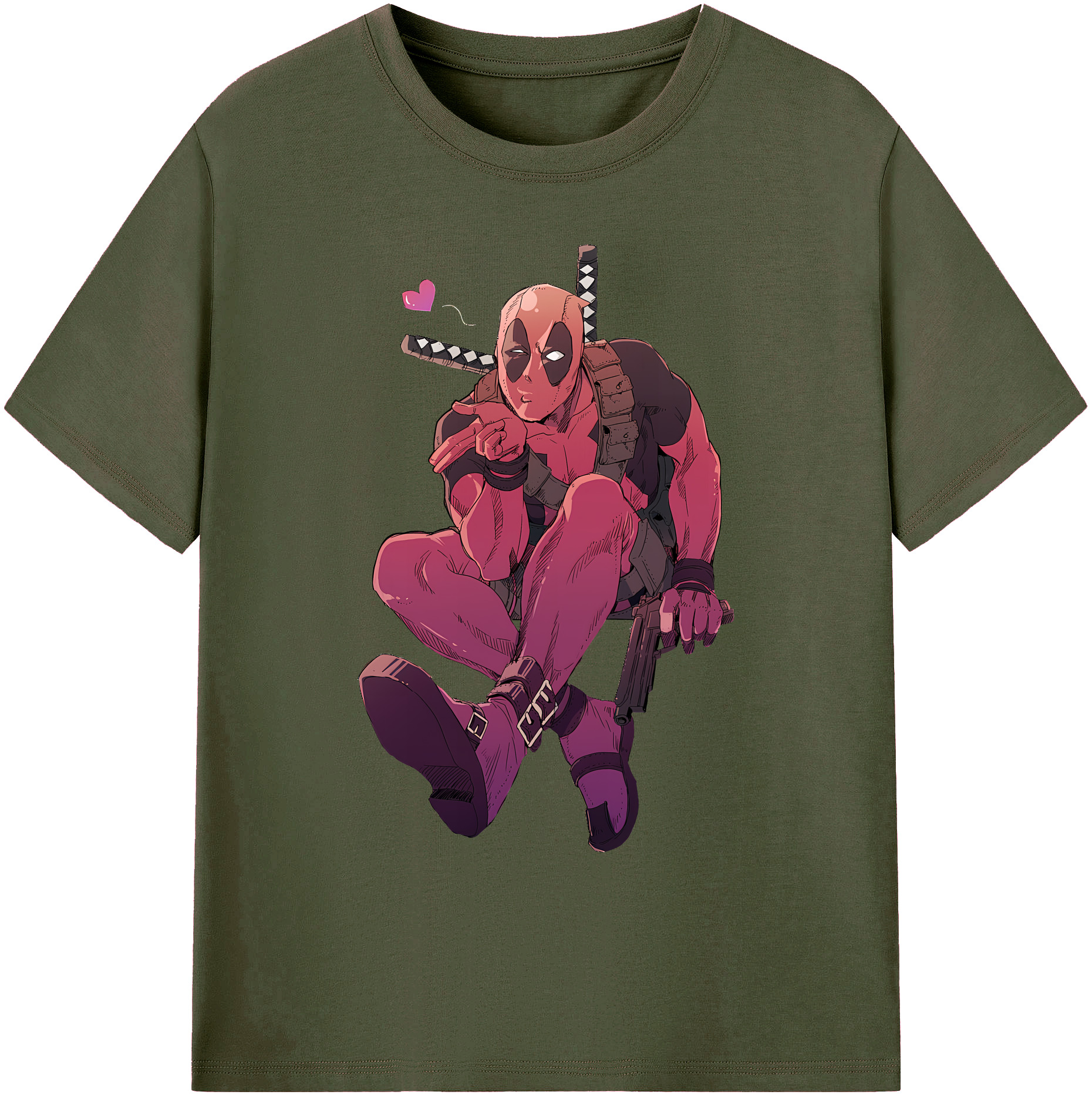 （画像用） Deadpool デッドプール 綿100％ メンズ半袖Tシャツ｜肌触りやわらか＆通気性